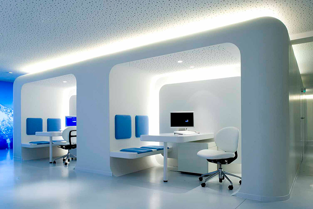 Lanserhof Health und Beauty Center, Innsbruck - Empfangskojen - TROPP LIGHTING DESIGN